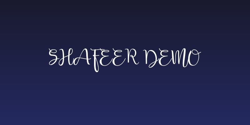 Shafeer demo Social Header