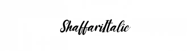 Shaffari Italic  Скачать бесплатные шрифты