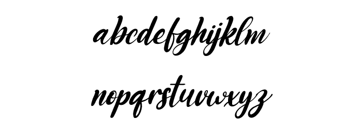 Shaffari Italic Font LOWERCASE