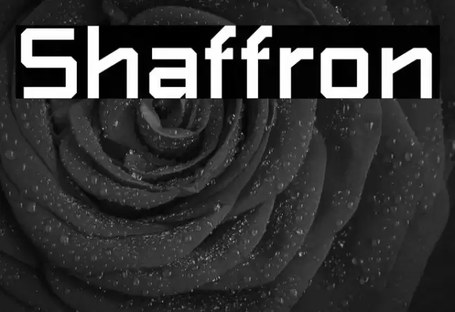 Shaffron Font examples