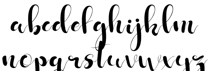 Shafiqa Font LOWERCASE