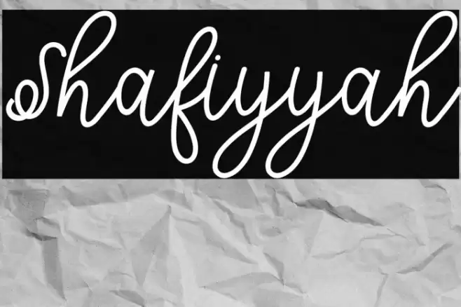 Shafiyyah Font examples