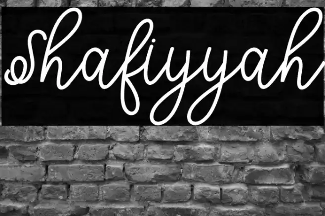 Shafiyyah Font examples