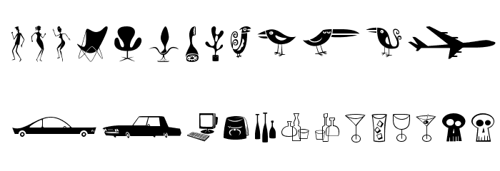 Shag-Shagbats Schriftart Anderer Schreiben