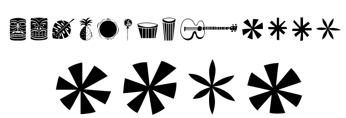 Shag-Shagbats Schriftart Kleinbuchstaben