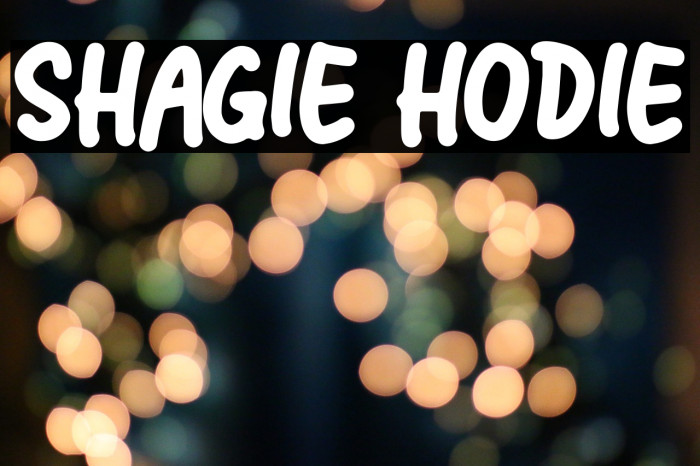 Shagie Hodie Font examples