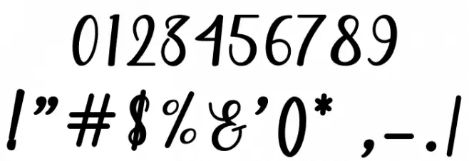 ShailaScript Font OTHER CHARS