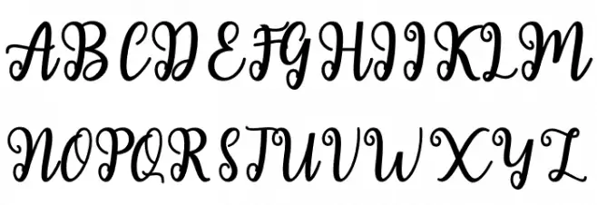 ShailaScript 字体 大写