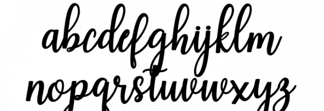 ShailaScript Schriftart Kleinbuchstaben