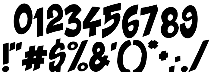 Shaka Pow Upright Font OTHER CHARS