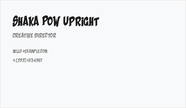 Shaka Pow Upright Business Card