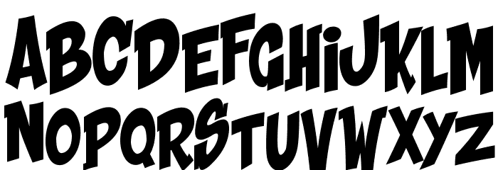 Shaka Pow Upright Font LOWERCASE
