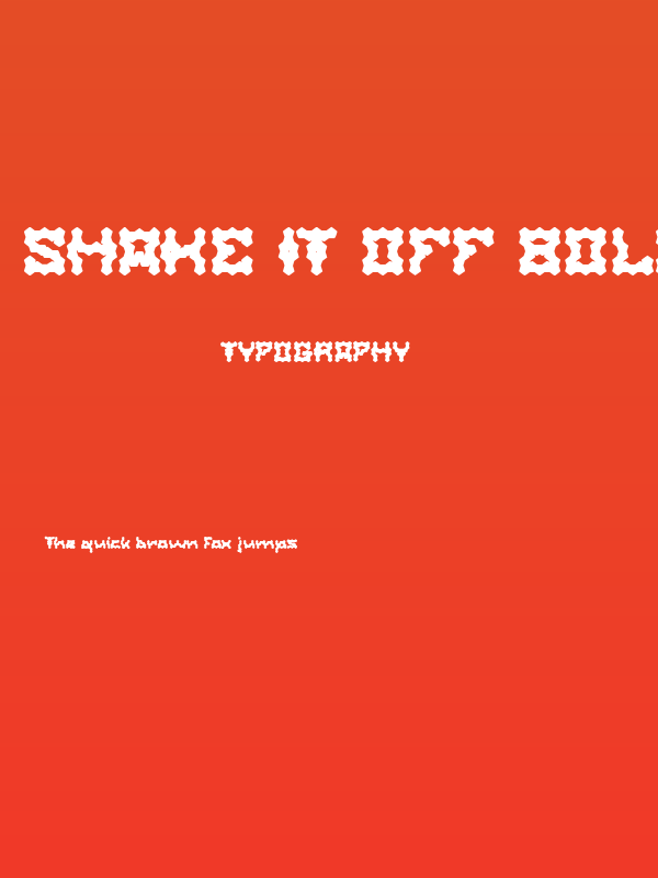 Shake It Off Bold Poster