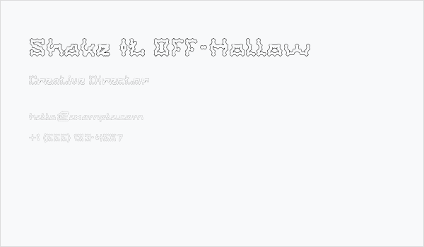 Shake It Off-Hollow Business Card