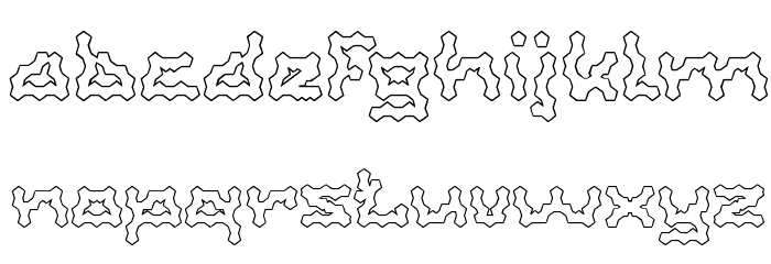 Shake It Off-Hollow Font LOWERCASE