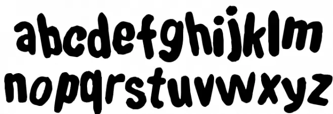 Shake that booty Schriftart Kleinbuchstaben