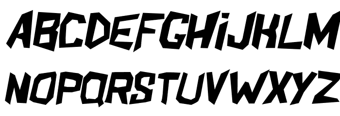 ShakeAndBake-Italic Font LOWERCASE