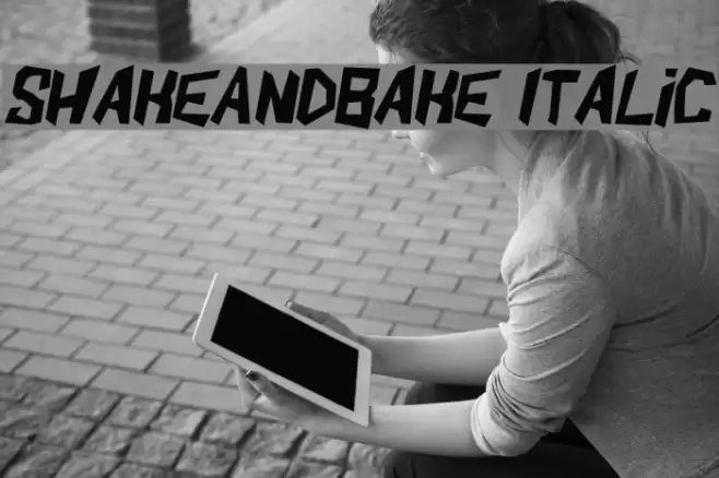 ShakeAndBake Italic Font examples
