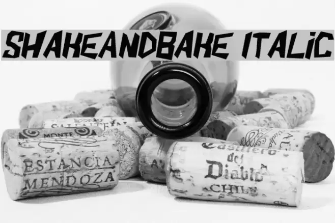 ShakeAndBake Italic Font examples