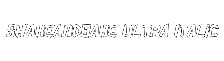 ShakeAndBake Ultra Italic Font