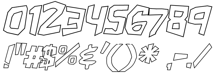 ShakeAndBake Ultra Italic Font OTHER CHARS