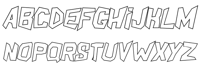ShakeAndBake Ultra Italic Font LOWERCASE
