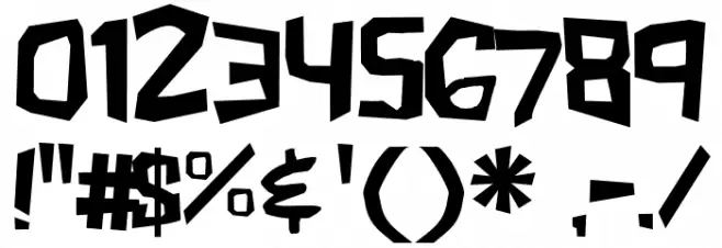 ShakeAndBake Font OTHER CHARS