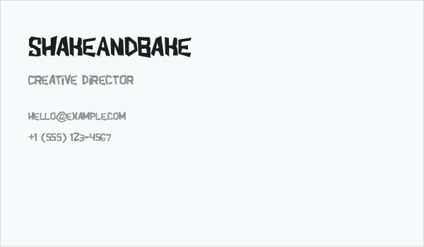 ShakeAndBake Business Card