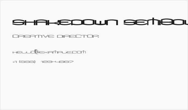 ShakeDown SemiBold Business Card