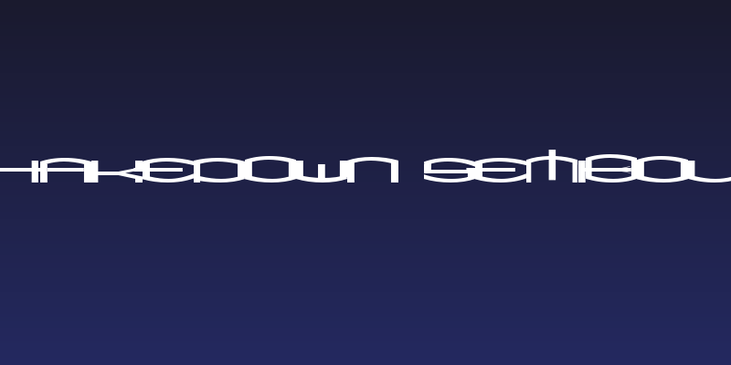 ShakeDown SemiBold Social Header