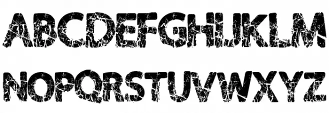 Shaken Font UPPERCASE
