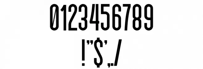 Shakeout Regular Font OTHER CHARS
