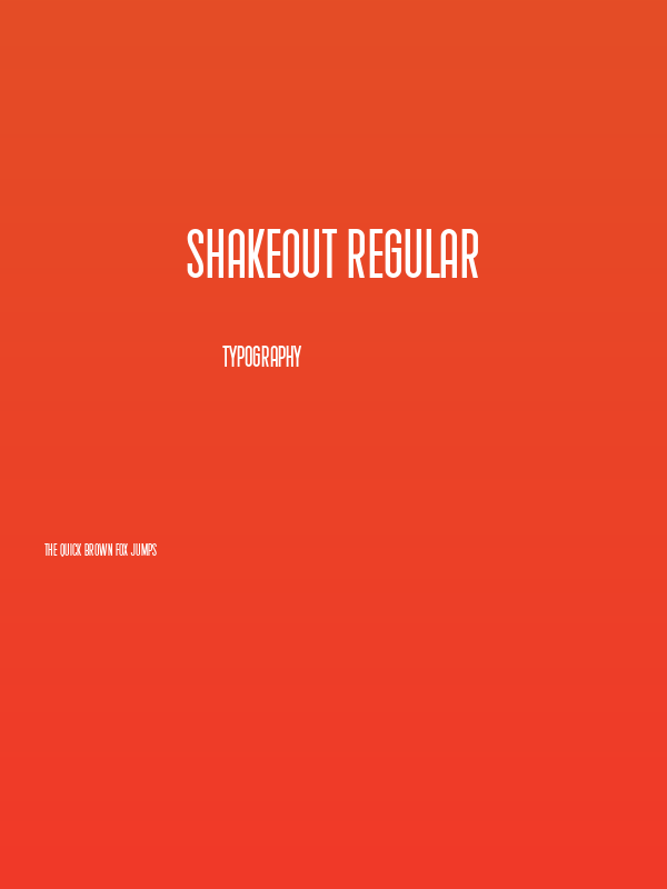 Shakeout Regular Poster
