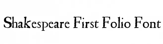 Shakespeare First Folio Font  Free Fonts Download