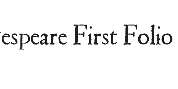 Shakespeare First Folio Font Logo