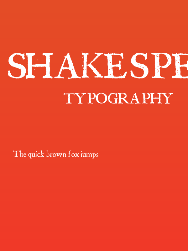 Shakespeare First Folio Font Poster