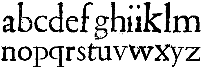 Shakespeare First Folio Font Font LOWERCASE