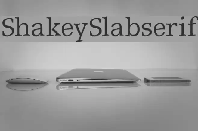 ShakeySlabserif Font examples