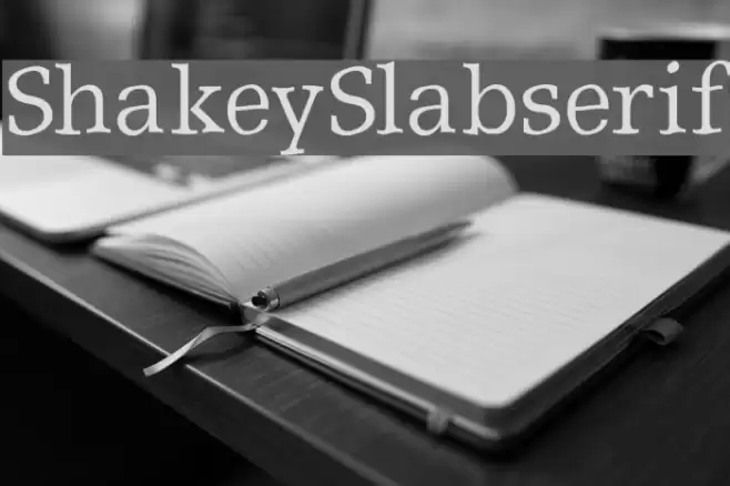 ShakeySlabserif Font examples