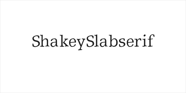ShakeySlabserif Logo