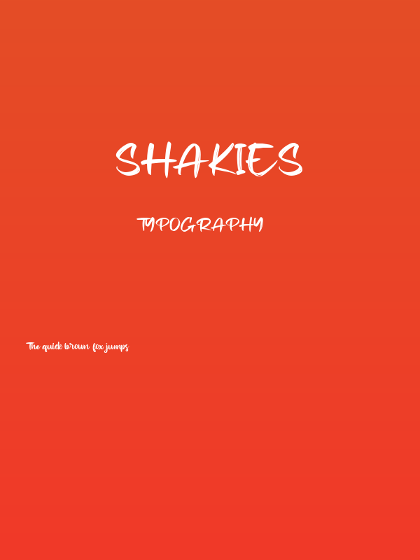 Shakies Poster
