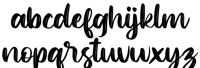 Shakies Font LOWERCASE