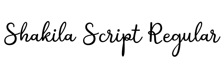 Shakila Script Regular  Free Fonts Download