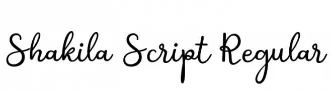 Shakila Script Regular  Descarca Fonturi Gratis