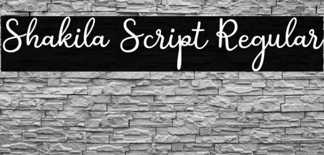Shakila Script Regular Font examples