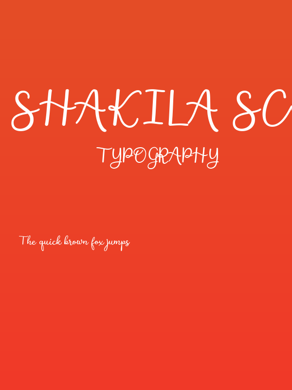 Shakila Script Regular Poster