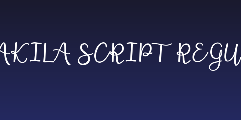 Shakila Script Regular Social Header