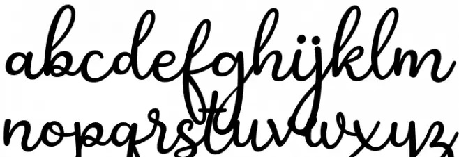 Shakila Script Regular Schriftart Kleinbuchstaben