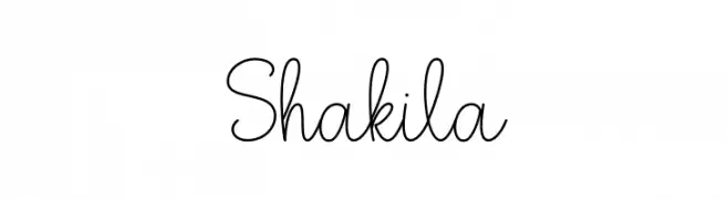 Shakila  Frei Schriftart Herunterladen