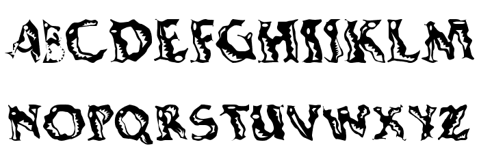 Shaking Salsa Font LOWERCASE